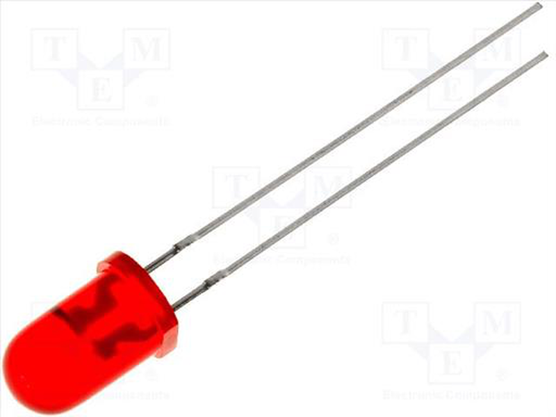 Blinking led 5mm red 20-80mcd 3.5-14v x2pcs, , medium-null