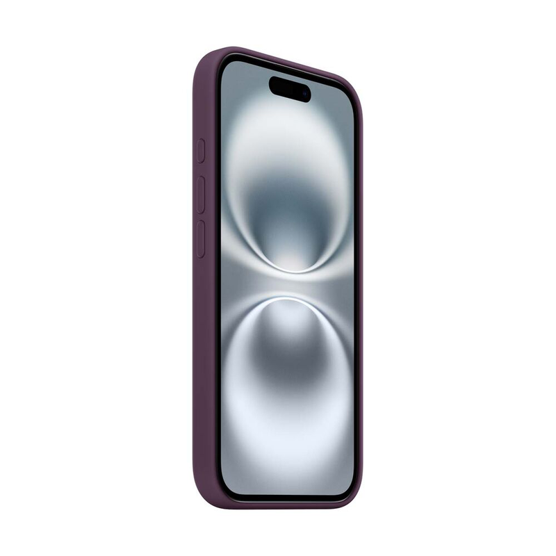 iPhone 16 silicone case with MagSafe plum-null