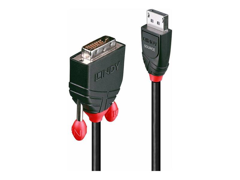 Lindy - dvi cable - displayport (m) to dvi-d (m) - 3 m - black-null