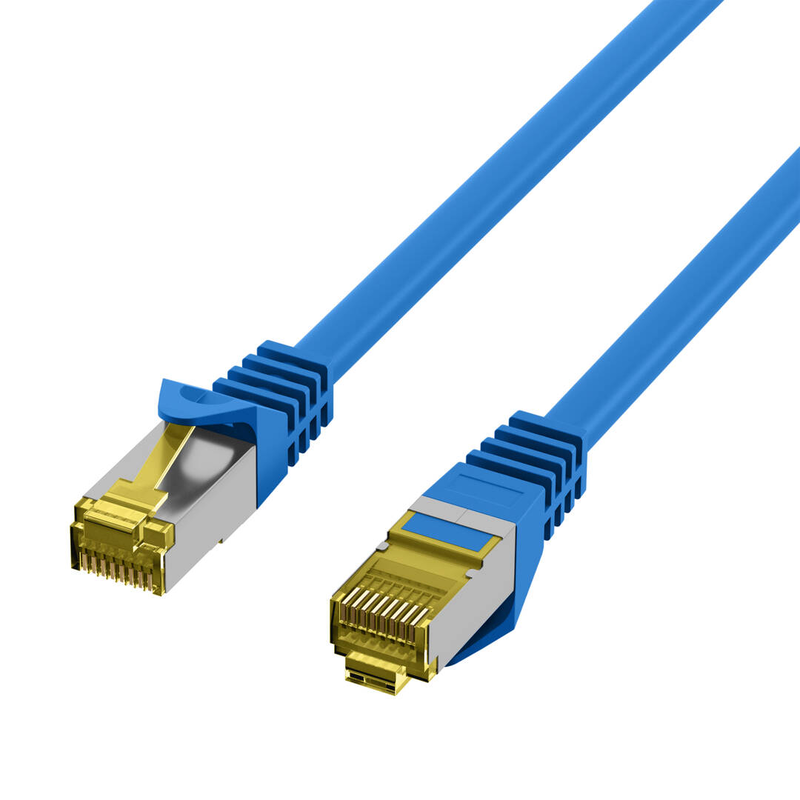 Efb-elektronik / patch cable / rj-45 (m) to rj-45 (m) / 15 mm / 6.5 mm / s/ftp / cat 6a / halogen-free / blue-null