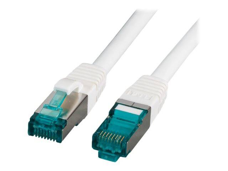 Efb-elektronik / patch cable / rj-45 (m) to rj-45 (m) / 1.5 m / 6 mm / s/ftp / cat 6a / halogen-free, molded, snagless, silicone-free / white-null