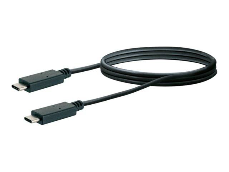 Schwaiger power4you professional / USB cable / USB-c (m) to USB-c (m) / USB 3.1 Gen2 / 5 a / 1 m / round / black-null