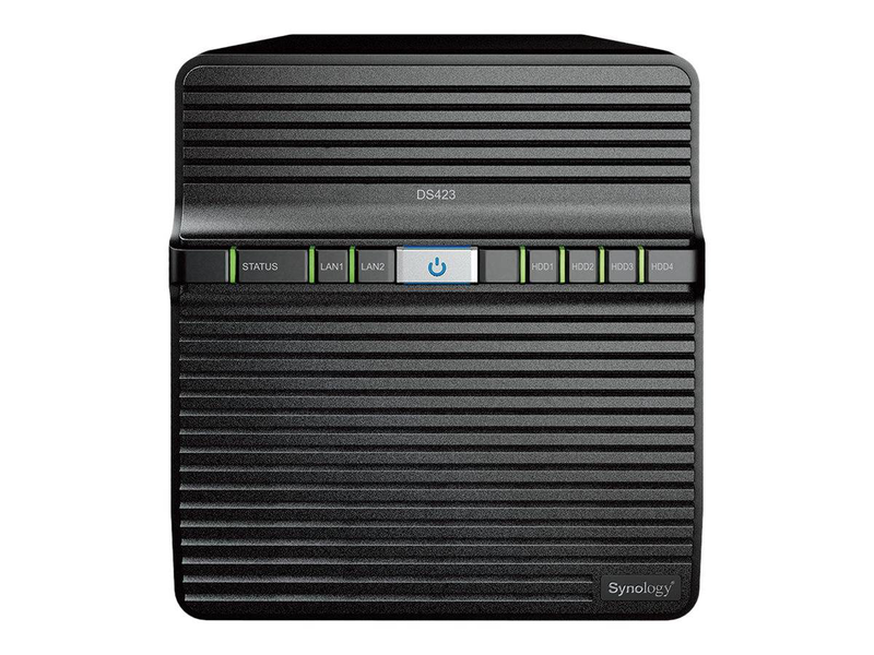 Synology disk station ds423 / nas server / 4 bays / sata 6GB/s / raid raid 0, 1, 5, 6, 10, jbod / ram 2GB / gigabit ethernet / iscsi support, , medium-null