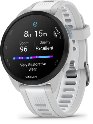 Garmin forerunner 165 music GPS running watch | amOLED | mist gray/whitestone, , medium