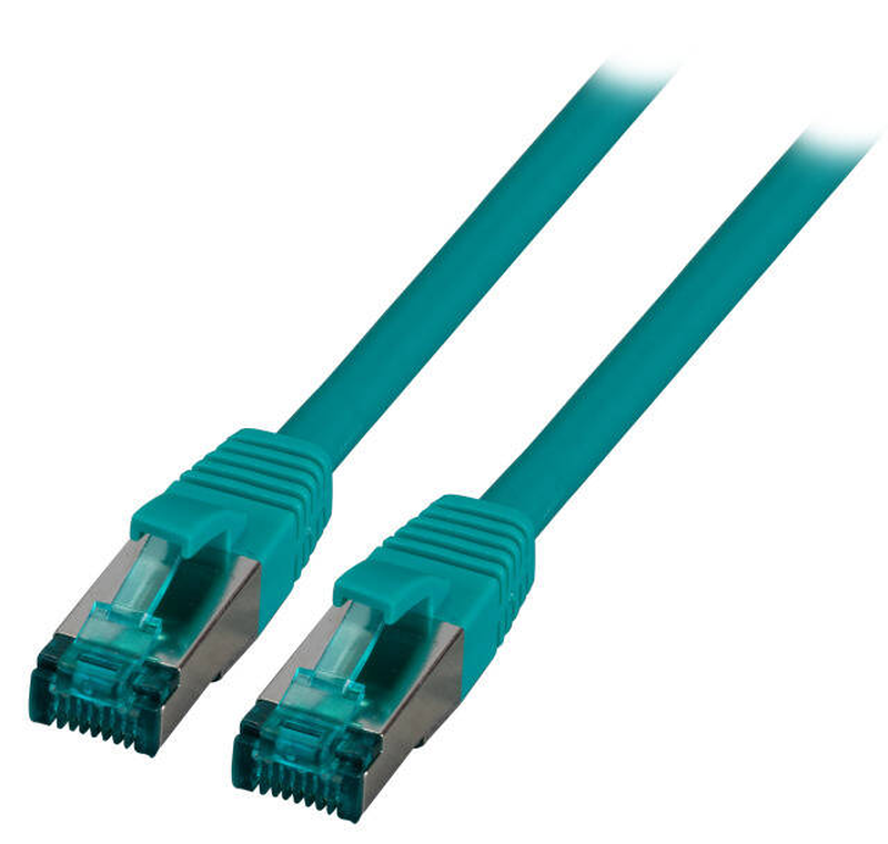 Efb-elektronik / patch cable / rj-45 (m) to rj-45 (m) / 1 m / 6 mm / s/ftp / cat 6a / halogen-free, molded, snagless, silicone-free / green-null
