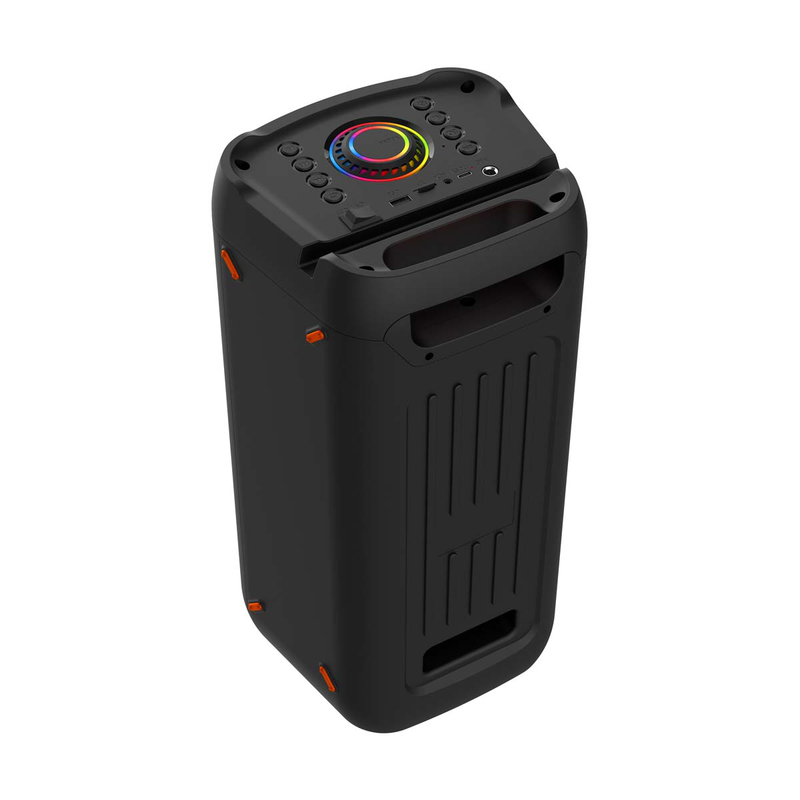 "osio obt-8020 portable bluetooth speaker with USB, led, aux, tf, rc, fm, tws and wired mic. – 60w" image number null