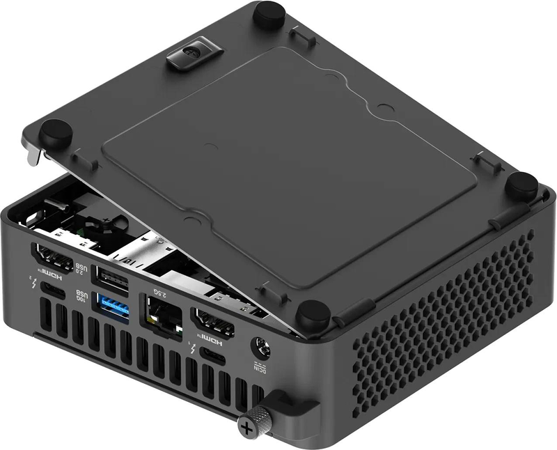 Asus nuc 15 pro slim kit rnuc15crkv700002 barebone Intel Core ultra 7 265h vpro arc 140t Wi-Fi 7 thunderbolt 4 no ram no SSD no os black-null