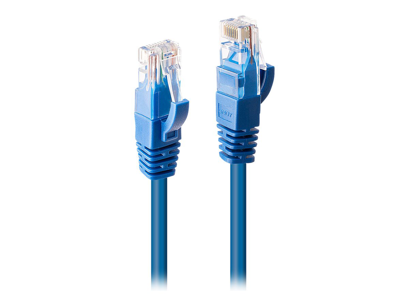 Lindy - patch cable - rj-45 (m) to rj-45 (m) - 1 m - utp - cat 6 - molded, snagless, stranded - blue-null