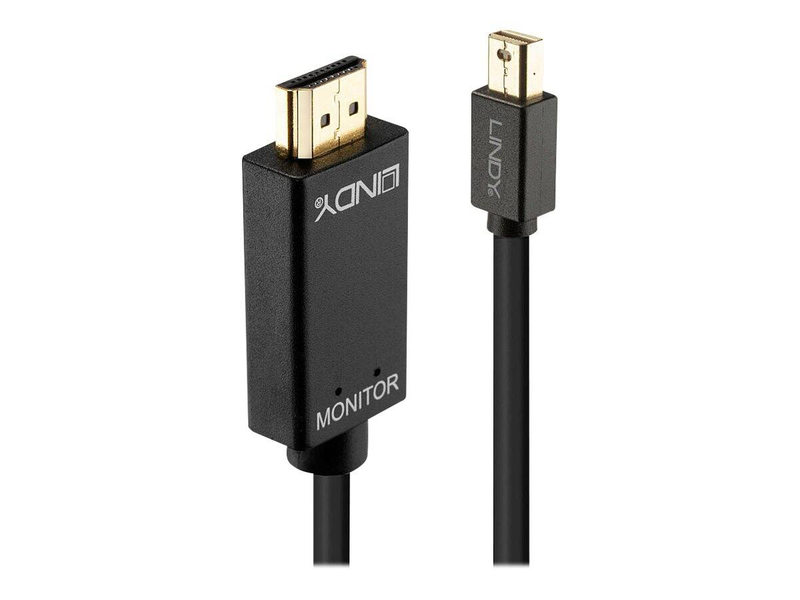 Lindy - video / audio cable - mini displayport (m) to HDMI (m) - 3 m - passive, 4k support, , medium-null