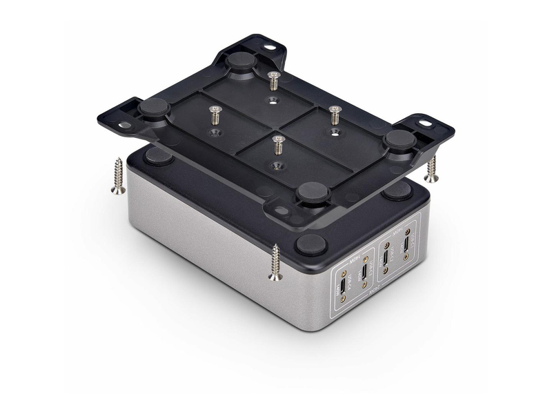 Startech  424deu 240w 4-port USB-c gan charger pd 3.1 140w epr screw-locking with vesa mount black-null
