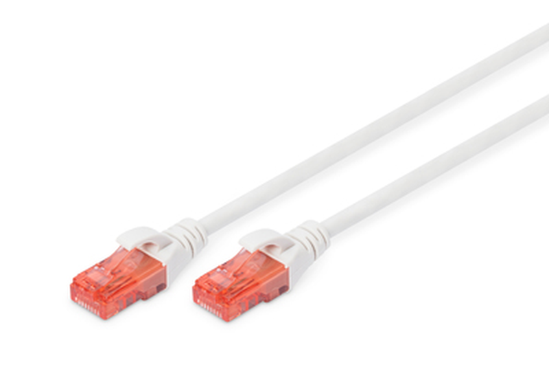 Digitus professional - patch cable - rj-45 (m) to rj-45 (m) - 2 m - utp - cat 6e - halogen-free, molded, snagless - white-null