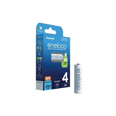 Eneloop rechargeable batteries panasonic aa 2000mAh 1.2v 4pcs, , medium