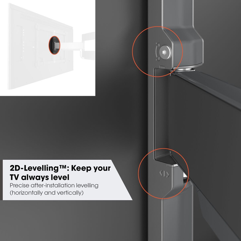 Product image: Vogels elite TVm5845 TV wall mount 60×40 turn 2 arms 55kg 74cm black, , medium-null