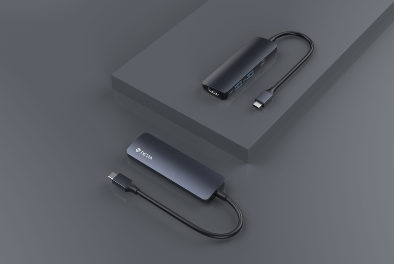 Devia leopard Type-C to HDMI USB 3.0*2 + pd 4-in-1 hub, , medium-null