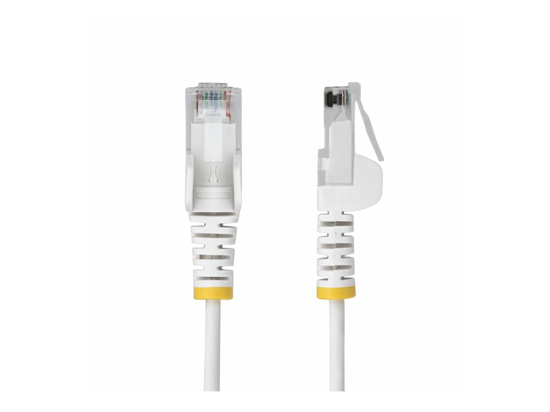 Startech.com 3m white slim cat6 ethernet cable, snagless, 28awg, lszh patch cable rj-45 (m) to rj-45 (m), , medium-null