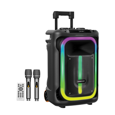Sonicgear portable karaoke speaker 15&rdquo; 240w tws bt/USB 2x mics hyperbox 1500 pro, , medium