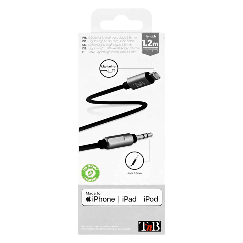 Product image: Tnb cbljack35 lightning to 3.5mm jack audio cable, , medium-null