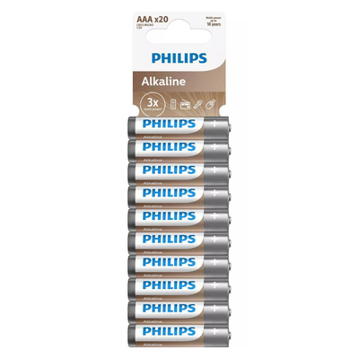 Philips lr03a20t/grs αlkaline batteries high performance 20pcs aaa