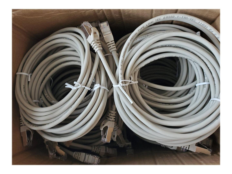 Equip / patch cable / rj-45 (m) to rj-45 (m) / 2 m / sftp, pimf / cat 6 / molded, stranded / grey (pack of 34)-null