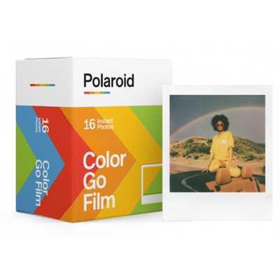 Polaroid color film for go cameras 16 instant color photos with white frames