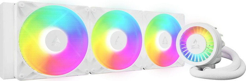 Arctic liquid freezer III pro 420 a-rgb white 420mm aio CPU cooler triple 140mm fans vrm fan copper base-null