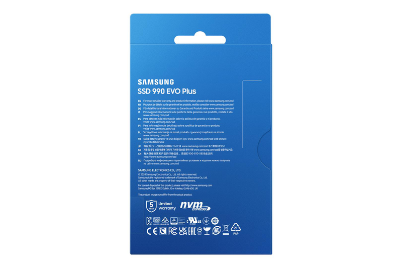 Samsung 990 evo plus mz-v9s1t0bw 1TB nvme SSD m.2 2280 pcie Gen5 x2 Gen4 x4 up to 7250mb/s for gaming-null