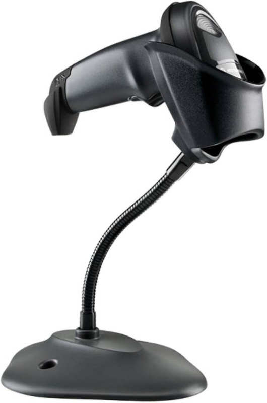 Zebra li2208 li2208-sr7u2100sgw 1d linear imager barcode scanner USB kit with cable and stand reads screens black-null
