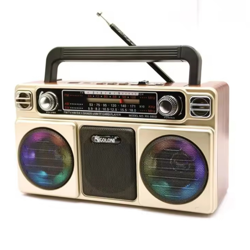 Επαναφορτιζόμενο φορητό ραδιόφωνο golons bluetooth /fm radio, , medium-null