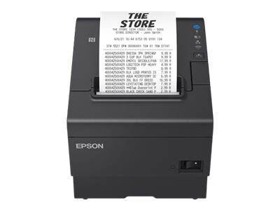 Epson tm t88vii (132) / receipt printer / thermal line / roll (7.95 cm) / 180 x 180 dpi / up to 500 mm/sec / USB 2.0, lan, poweredUSB, USB 2.0 host / cutter / black, , medium