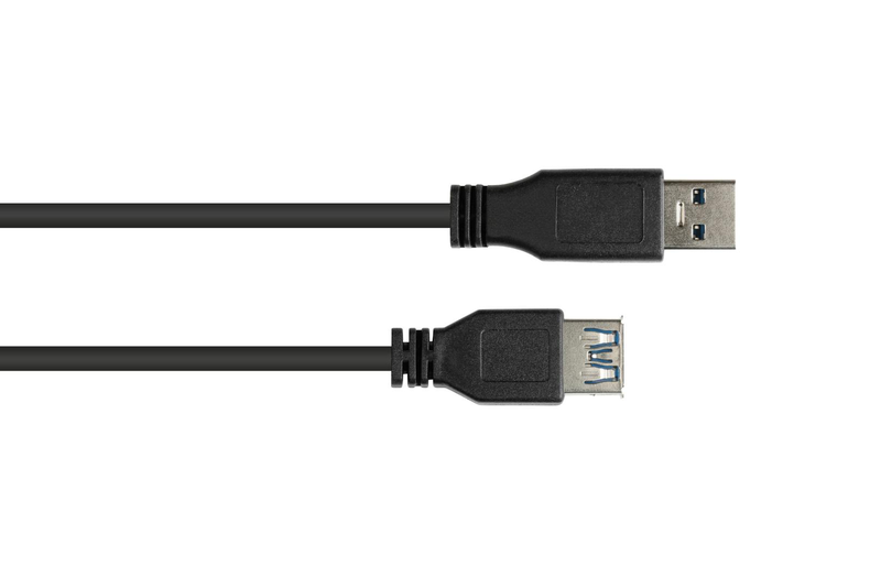 Good connections 2711-s01 - 1 m - USB a - USB a - USB 3.2 Gen 1 (3.1 Gen 1) - male/male - black - cable - digital - extension cable - 1 m - USB 3.0 - copper wire-null