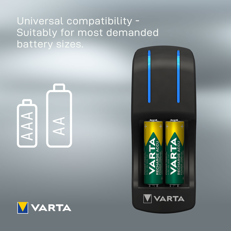 Varta pocket charger for aa/aaa accus (incl. 4x aa 2100mAh + 2x aaa 800mAh rechargeable batteries), , medium image number null
