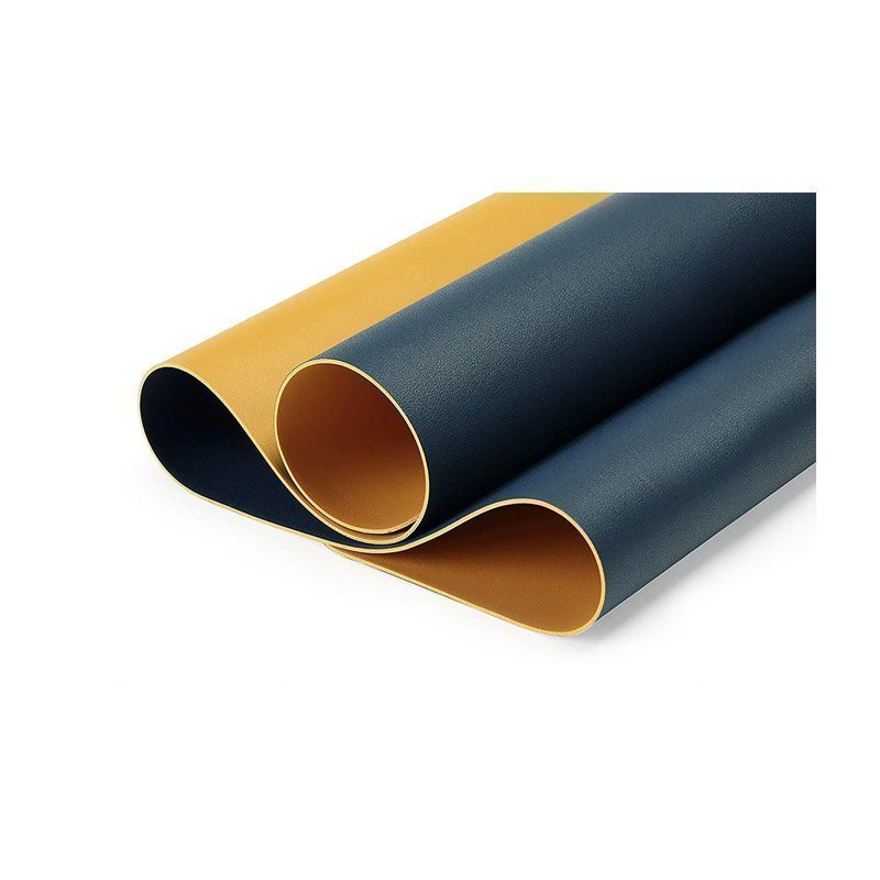 Double-sided office desk mat 35x60 cm blue color, , medium-null