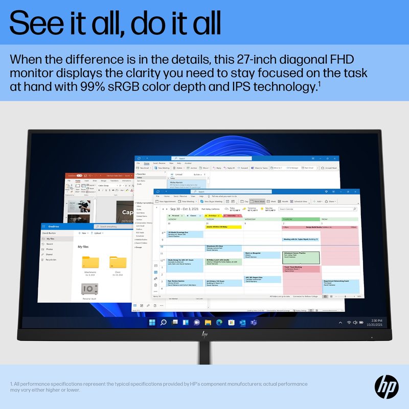 Hp e27 g5 27" monitor ips 75hz 1920x1080-null
