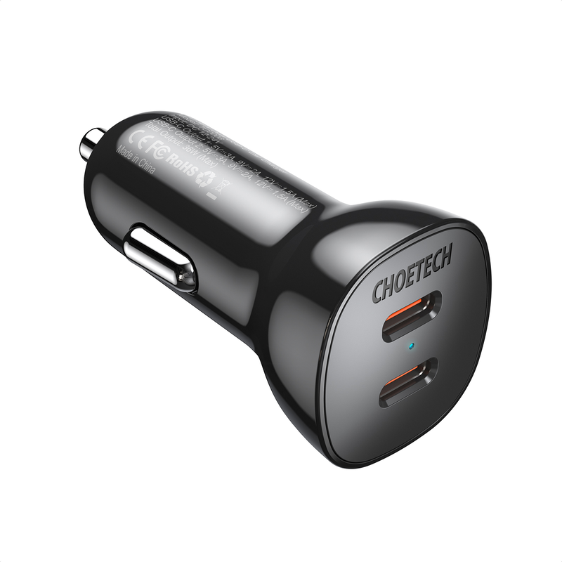 Choetech 40w dual Type-C fast car charger, , medium-null