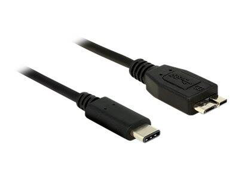 Delock / USB cable / micro-USB type b (m) to USB-c (m) / USB 3.1 Gen 2 / 1 m / black-null