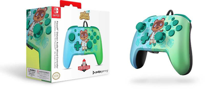 Pdp faceoff deluxe+ audio wired controller animal crossing for nintendo switch (500-134-eu-c5ac-1), Animal Crossing - Green, medium