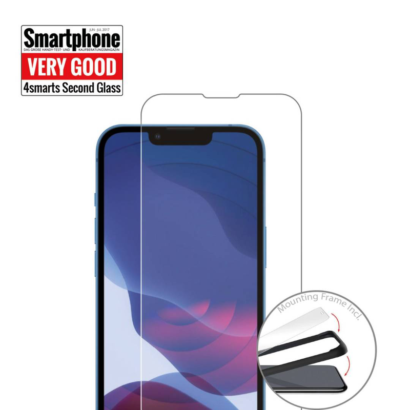 4smarts second glass x-pro / screen protector for mobile phone / glass / clear / for apple iPhone 13, 13 pro, , medium-null