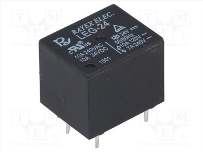 Relay -coil 24vdc - 10a/120v 10a/24vdc 10a, , medium