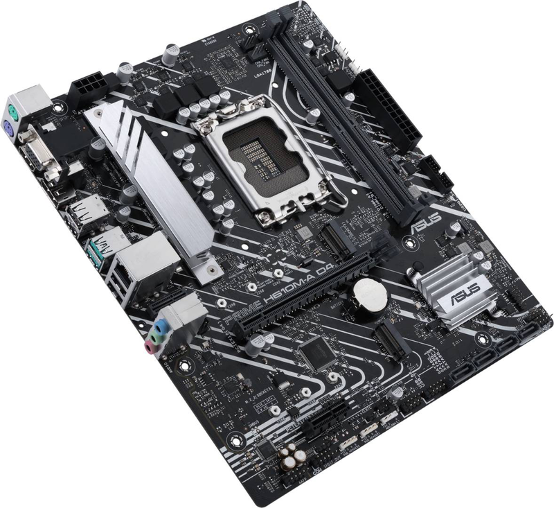 Asus prime h610m-a d4-csm micro-atx motherboard lga 1700 intel h610 ddr4 pcie 4.0 dual m.2GBe HDMI dp vga black-null