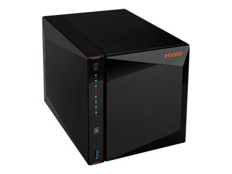 Asustor nimbustor 4 as5304t - nas server - 4 bays - sata 6GB/s - raid 0, 1, 5, 6, 10, jbod - ram 4GB - 2.5 gigabit ethernet - iscsi support, , medium-null