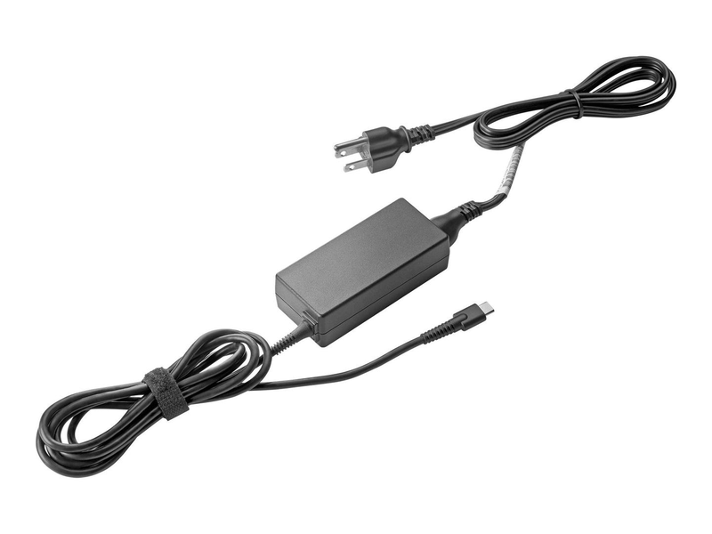 Hp 45w USB-c lc power adapter 1mz01aa USB power delivery for hp laptops and mobile thin clients eu black-null