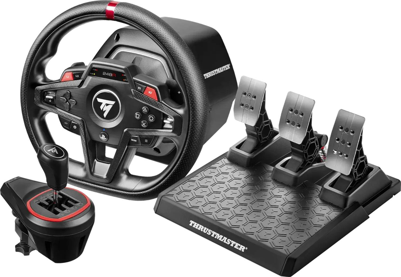Thrustmaster t248r shifter pack force feedback wheel th8s shifter t3pm pedals PS5 ps4 pc black-null