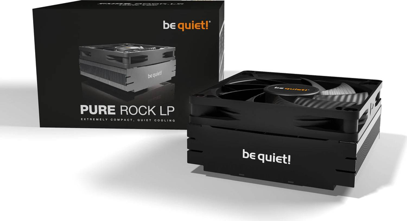 Be quiet! Pure rock lp bk034 low-profile CPU cooler 100w tdp 45mm 3 heatpipes 92mm pwm fan intel AMD am5 black-null