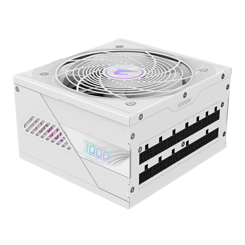 Gigabyte aorus elite ae1000pm pg5 ice 1000w atx 3.0 fully modular power supply 80 plus platinum pcie 5.0 white-null