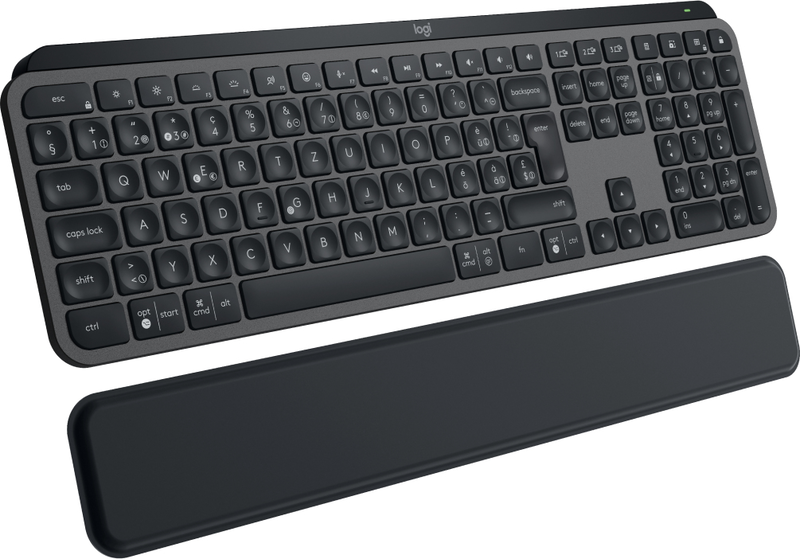 Logitech mx keys s - keyboard - backlit - wireless - bluetooth le - qwertz - swiss - key switch: scissor-key - graphite - with palm rest, , medium-null