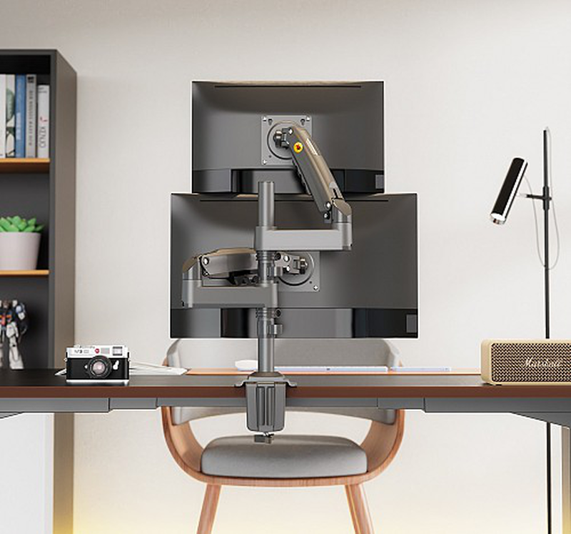 Product image: Nbmounts h180-b - dual arm gas desktop monitor mount-null