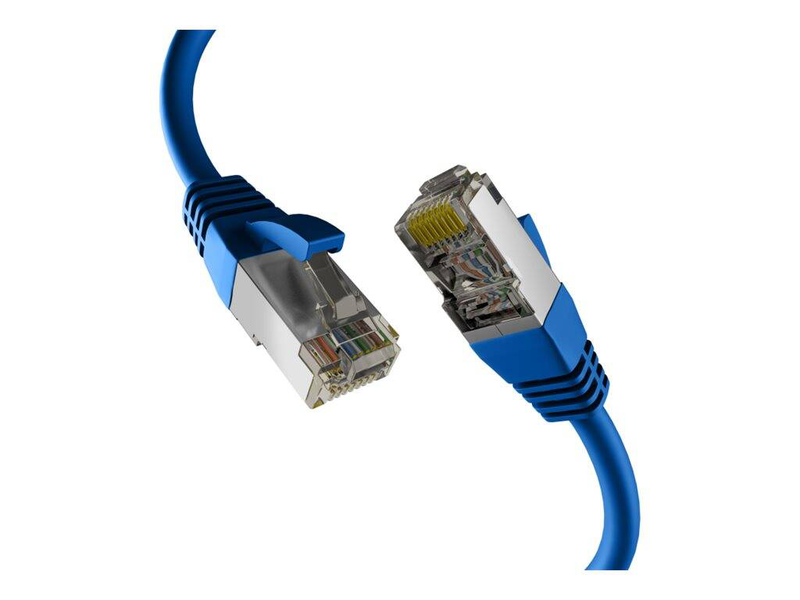 Efb-elektronik - patch cable - rj-45 (m) to rj-45 (m) - 5 m - 6.2 mm - s/ftp, pimf - cat 8.1 - booted, halogen-free, molded, stranded, anti-kink sleeve, 40 gigabit ethernet, pin assignment: 1:1 - blue-null