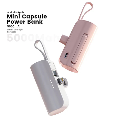 Mini power bank 2500mAh &mu;&epsilon; lightning &kappa;&alpha;&iota; Type-C &theta;ύ&rho;&epsilon;&sigmaf;, White - iPhone, medium