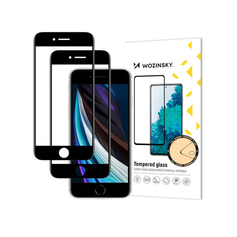 Product image: Tempered glass full glue for iPhone se/8/7/6s/6 (2 pieces), , medium-null