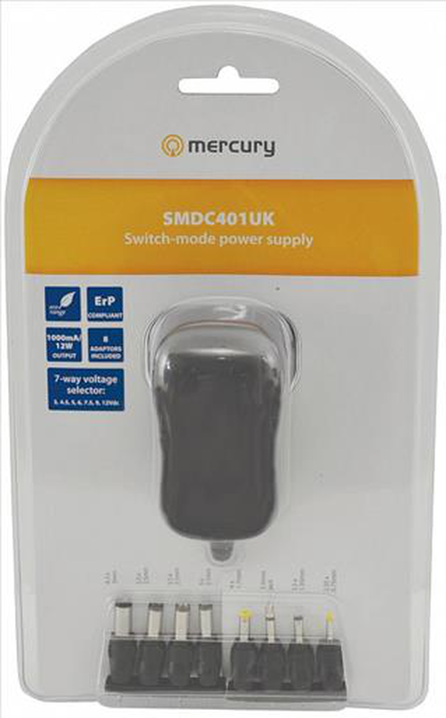 Mercury power universal switch mode psu 3-12v 1000ma image number null